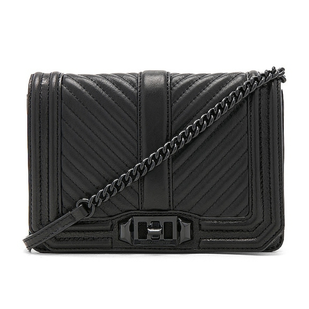 EUC Rebecca Minkoff Black Chevron Crossbody Bag